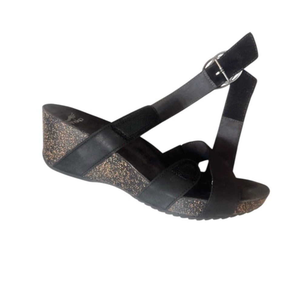 DANSKO SUSIE BLACK wedges women’s sandals size 41 11 - Picture 5 of 17